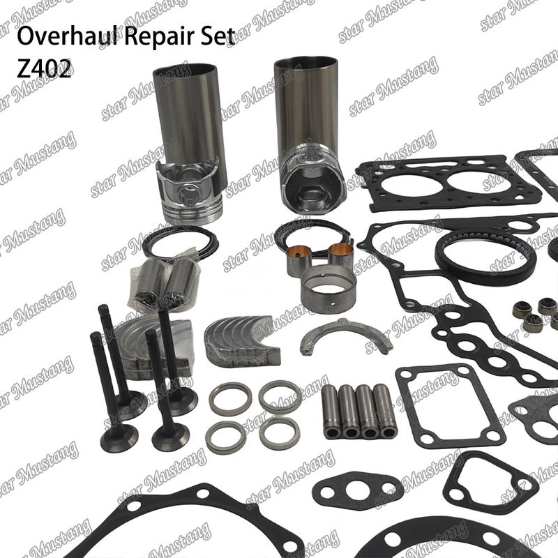 Z402 Kit di riparazione e ricostruzione del cilindro di rivestimento del pistone con pin Kit Valve Seat Valve Guide Gasket Kit Per motore Kubota