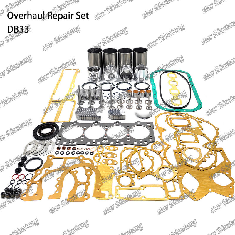 DB33 Kit di riparazione di riparazione del cilindro del rivestimento del pistone del kit di guarnizione del kit di guida del sedile della valvola del cuscinetto principale del cuscinetto con canna per Doosan
