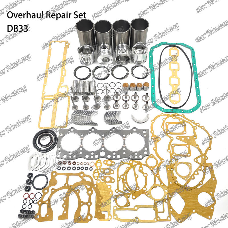DB33 Kit di riparazione di riparazione del cilindro del rivestimento del pistone del kit di guarnizione del kit di guida del sedile della valvola del cuscinetto principale del cuscinetto con canna per Doosan