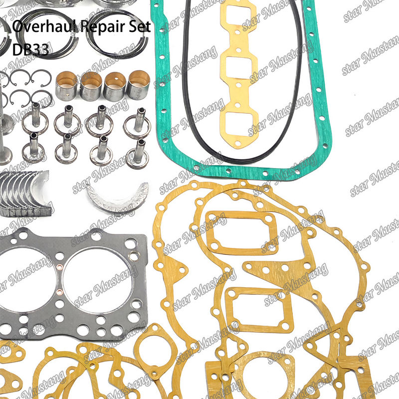 DB33 Kit di riparazione di riparazione del cilindro del rivestimento del pistone del kit di guarnizione del kit di guida del sedile della valvola del cuscinetto principale del cuscinetto con canna per Doosan