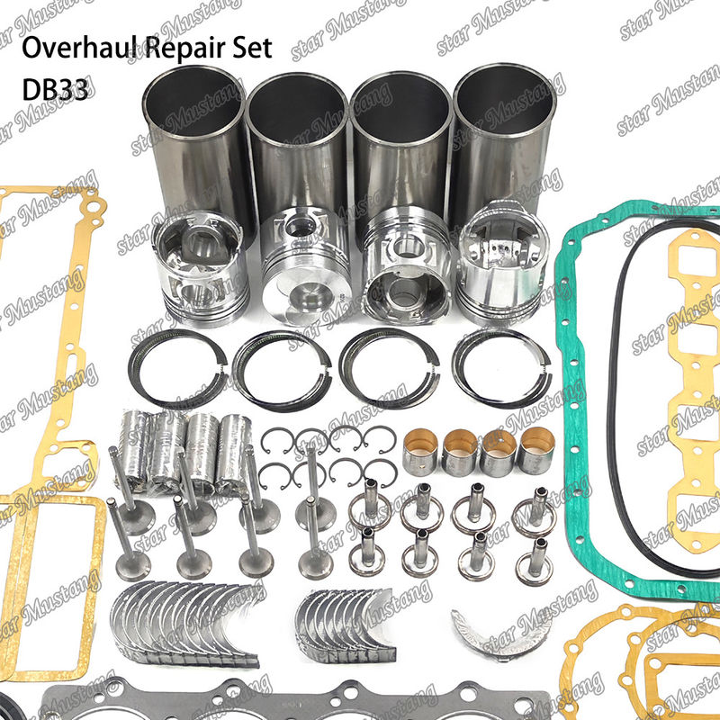 DB33 Kit di riparazione di riparazione del cilindro del rivestimento del pistone del kit di guarnizione del kit di guida del sedile della valvola del cuscinetto principale del cuscinetto con canna per Doosan