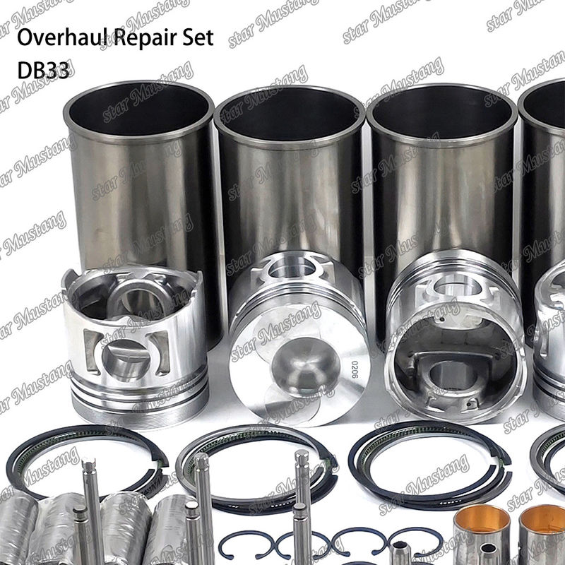 DB33 Kit di riparazione di riparazione del cilindro del rivestimento del pistone del kit di guarnizione del kit di guida del sedile della valvola del cuscinetto principale del cuscinetto con canna per Doosan