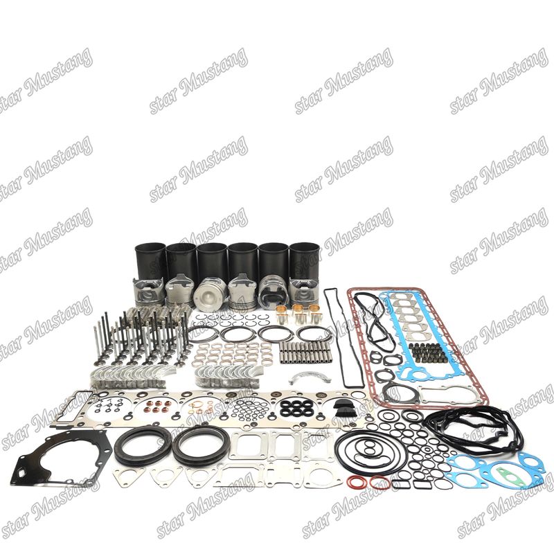 6HK1 EFI Kit di riparazione di riparazione del cilindro di rivestimento del pistone Kit di guarnizione Kit di guida del sedile della valvola principale e del cuscinetto con bastone per Isuzu