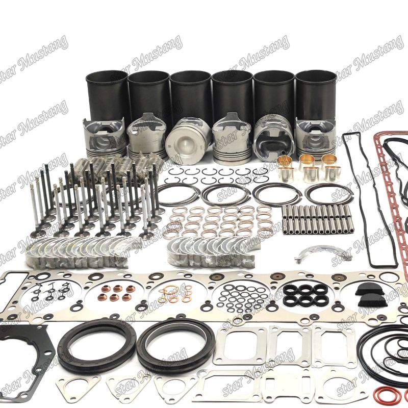 6HK1 EFI Kit di riparazione di riparazione del cilindro di rivestimento del pistone Kit di guarnizione Kit di guida del sedile della valvola principale e del cuscinetto con bastone per Isuzu