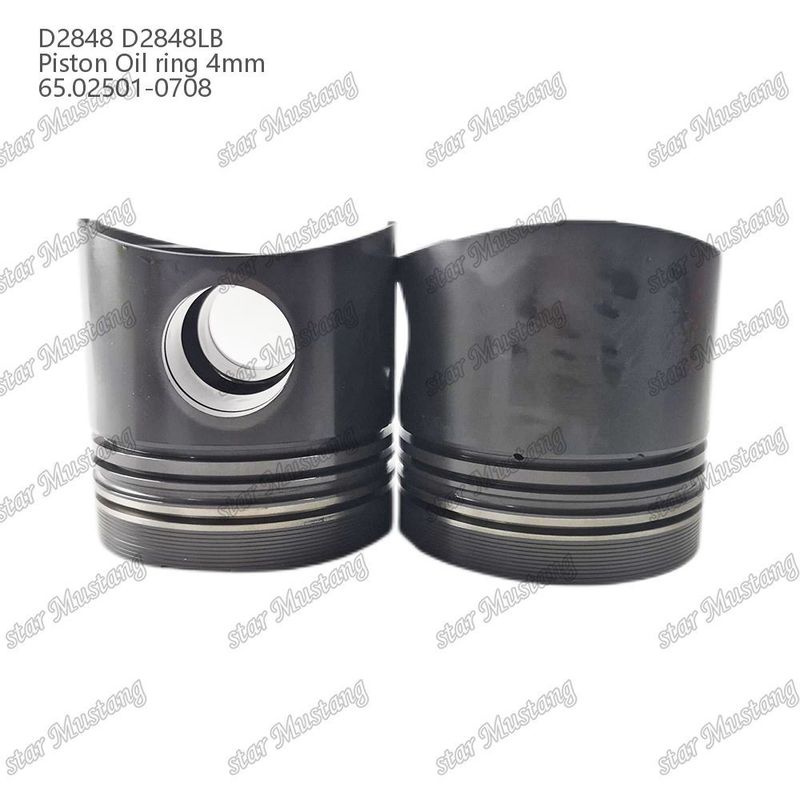 Piston D2848 D2848LB Anello d'olio 4 mm 65.02501-0708 Per parti di riparazione di motori diesel Doosan