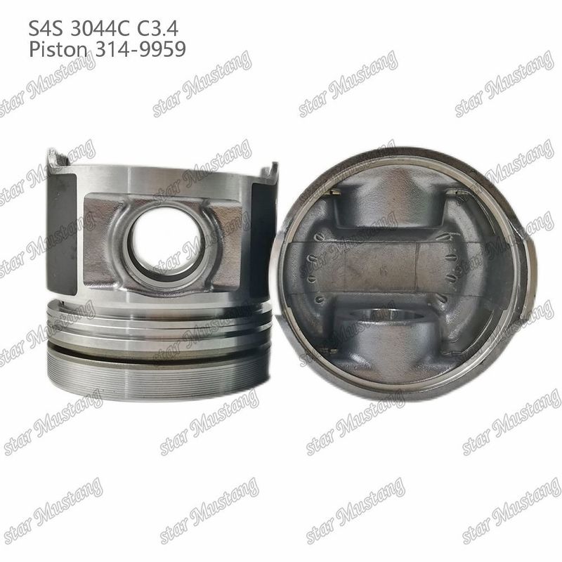 S4S 3044C C3.4 825 Motor Piston Alfin Chamber Dimensione 53mm 60mm Anello di olio 4mm 314-9959 Per ricambi di motori Mitsubishi