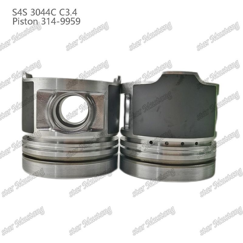 S4S 3044C C3.4 825 Motor Piston Alfin Chamber Dimensione 53mm 60mm Anello di olio 4mm 314-9959 Per ricambi di motori Mitsubishi