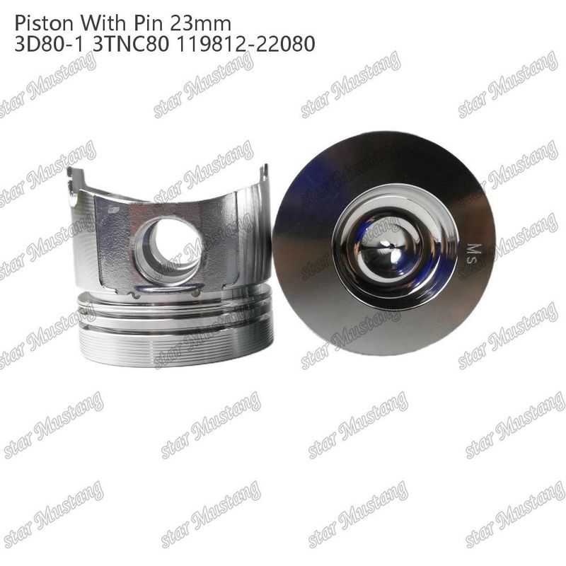 Piston 3D80-1 3TNC80 PIN SIZE 23mm 119812-22080 Per parti di riparazione di motori diesel Yanmar