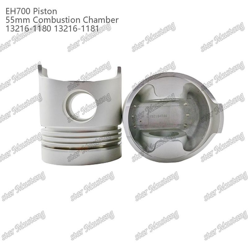 Piston EH700 55 mm camera di combustione 13216-1181 13216-1180 Per parti di riparazione di motori diesel Hino