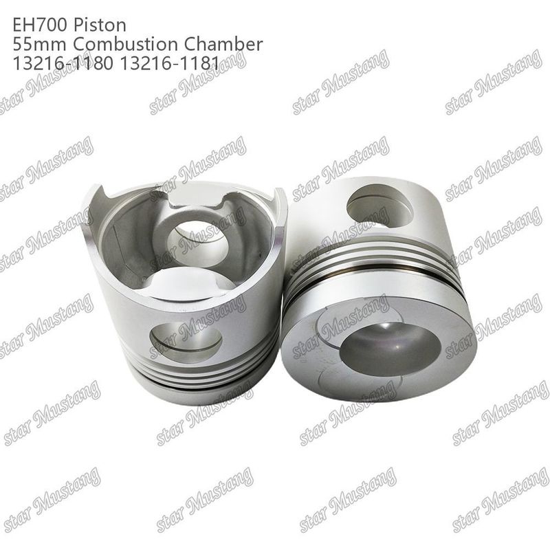 Piston EH700 55 mm camera di combustione 13216-1181 13216-1180 Per parti di riparazione di motori diesel Hino