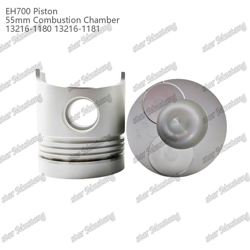 Piston EH700 55 mm camera di combustione 13216-1181 13216-1180 Per parti di riparazione di motori diesel Hino