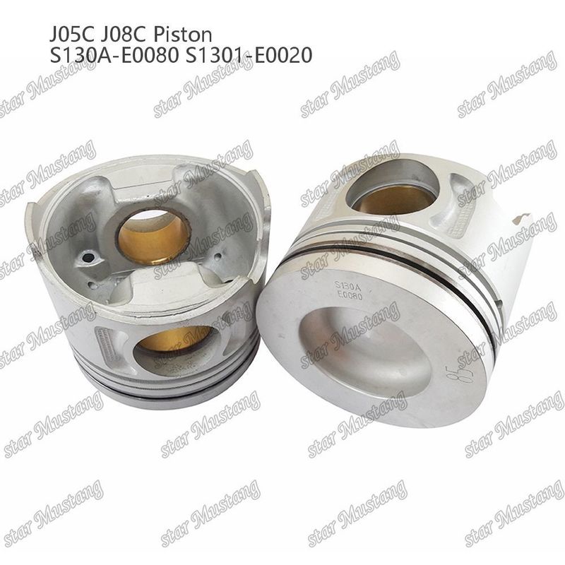 Piston J05C J08C con manicotto di rame 65mm camera di combustione raffreddamento interno S130A-E0080 S1301-E0020 Per Hino