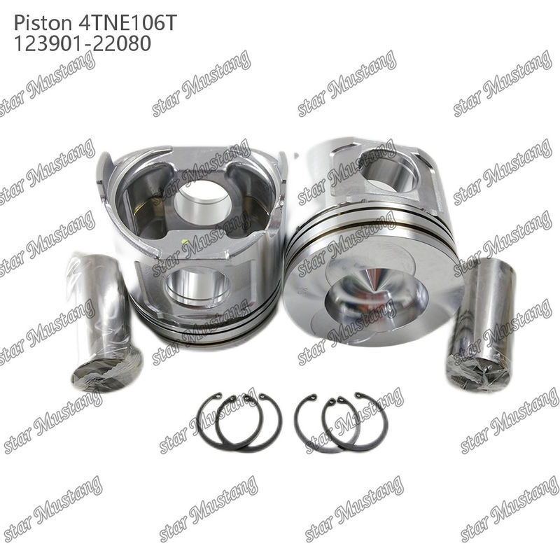 Piston 4TNE106T con stampa di valvola 123901-22080 per ricambi di motori diesel Yanmar