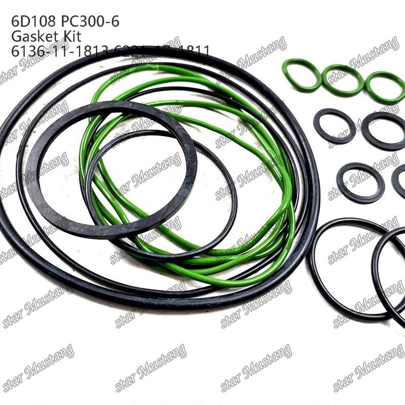 Kit completo di guarnizioni 6D108 PC300-6 6136-11-1813 6221-17-1811 Set di guarnizioni per parti di riparazione di motori diesel Komatsu