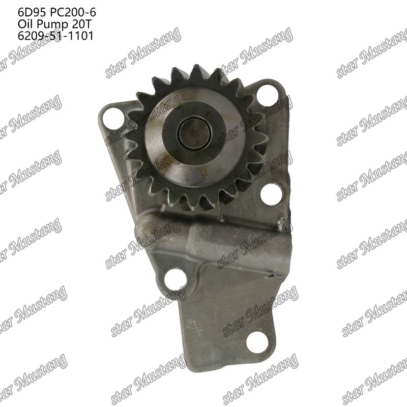 Pompa dell'olio 6D95 PC200-6 20T 6209-51-1101 Per ricambi di motori Kumatsu