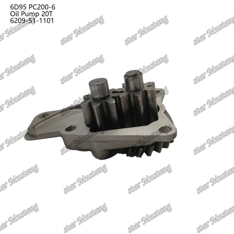 Pompa dell'olio 6D95 PC200-6 20T 6209-51-1101 Per ricambi di motori Kumatsu