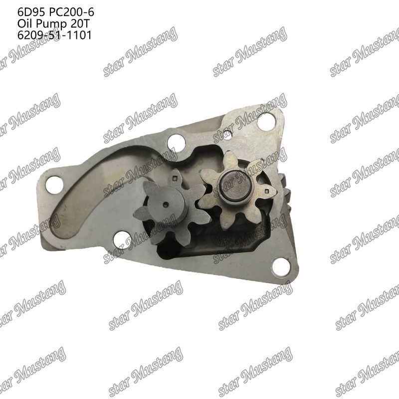 Pompa dell'olio 6D95 PC200-6 20T 6209-51-1101 Per ricambi di motori Kumatsu