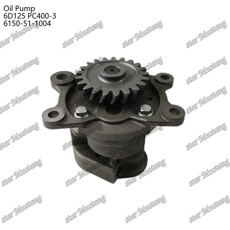 Pompa dell'olio 6D125 PC400-3 Piatta 6150-51-1004 Per ricambi per motori Kumatsu