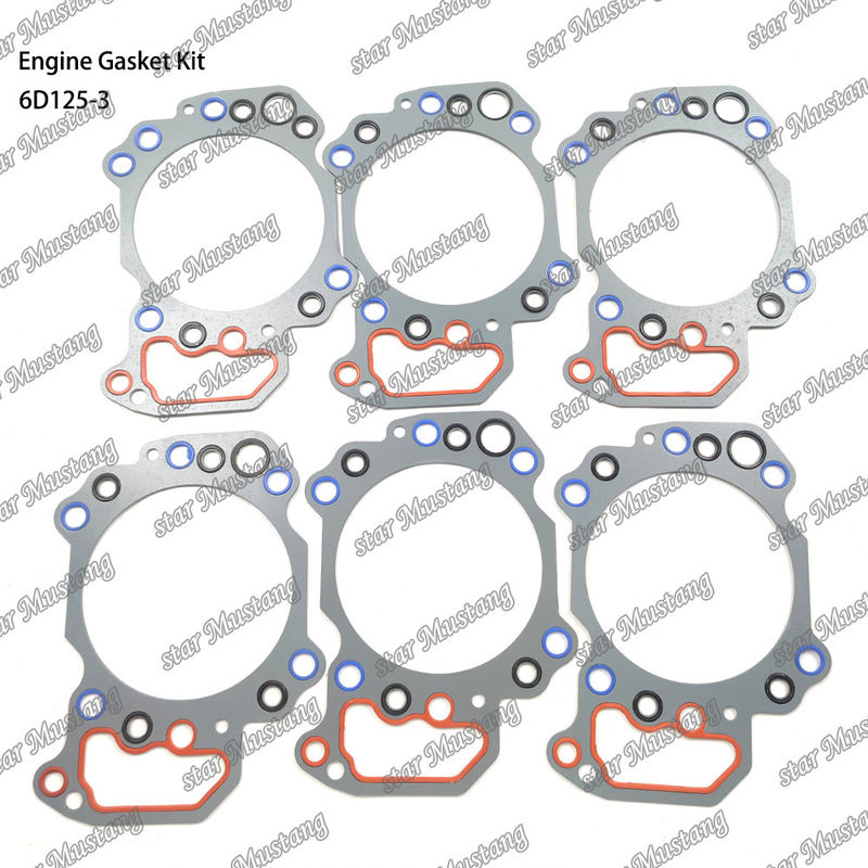 Kit completo di guarnizioni 6D125-3 Set di guarnizioni per parti di riparazione di motori diesel Komatsu
