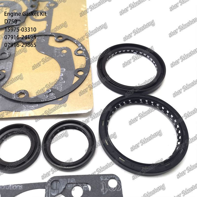 D750 Complesso di guarnizioni di copertura Guarnizioni di copertura 15975-03310 Superiore 07916-24195 Inferiore 07916-29865 Adatta a Kubota