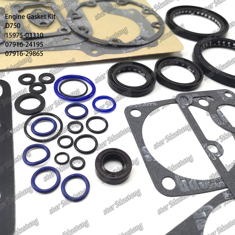 D750 Complesso di guarnizioni di copertura Guarnizioni di copertura 15975-03310 Superiore 07916-24195 Inferiore 07916-29865 Adatta a Kubota