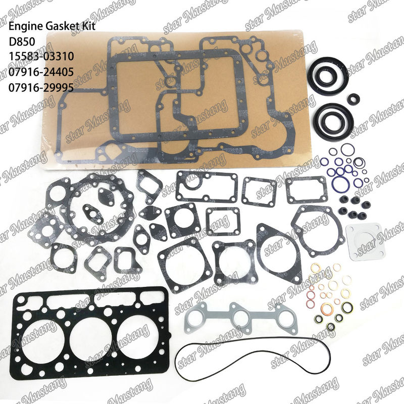 D850 Complesso di guarnizioni di copertura Guarnizioni di copertura 15583-03310 Superiore 07916-24405 Inferiore 07916-29995 Adatta a Kubota