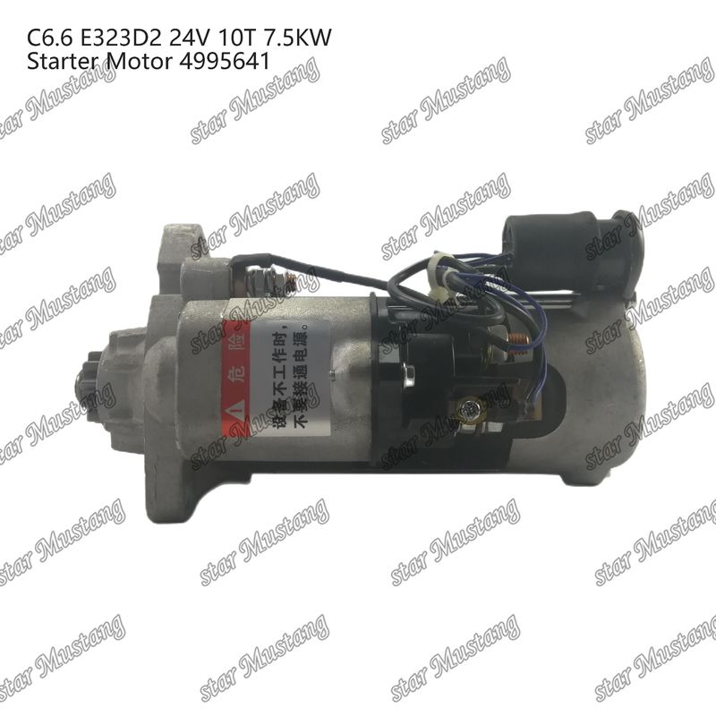 Motore di avvio del motore C6.6 E323D2 24V 10T 7.5KW 4995641 Per ricambi di motore Caterpillar