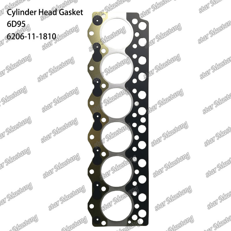 Guarnizione della testa del cilindro 6D95 Metallo 6206-11-1810 Per ricambi di motore KUMATSU