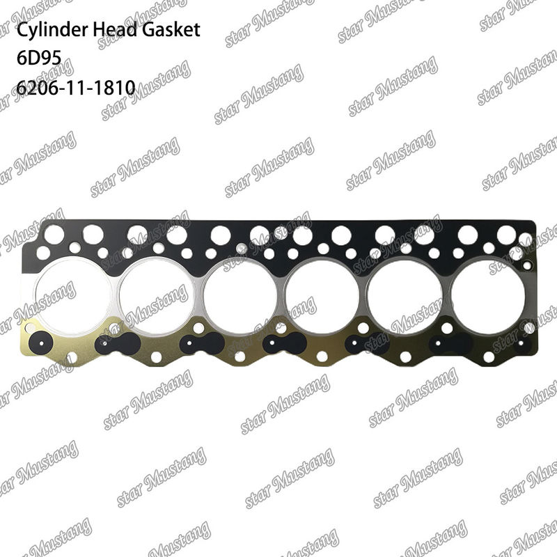 Guarnizione della testa del cilindro 6D95 Metallo 6206-11-1810 Per ricambi di motore KUMATSU