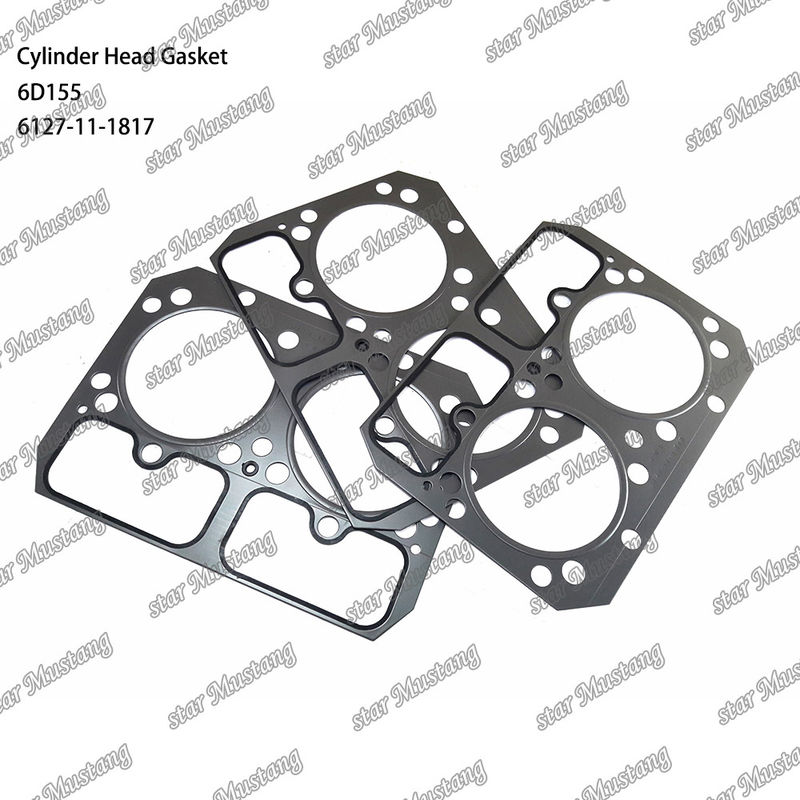 Guarnizione della testa del cilindro 6D155 Metallo 6127-11-1817 Per ricambi di motore KUMATSU