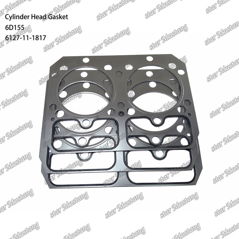 Guarnizione della testa del cilindro 6D155 Metallo 6127-11-1817 Per ricambi di motore KUMATSU
