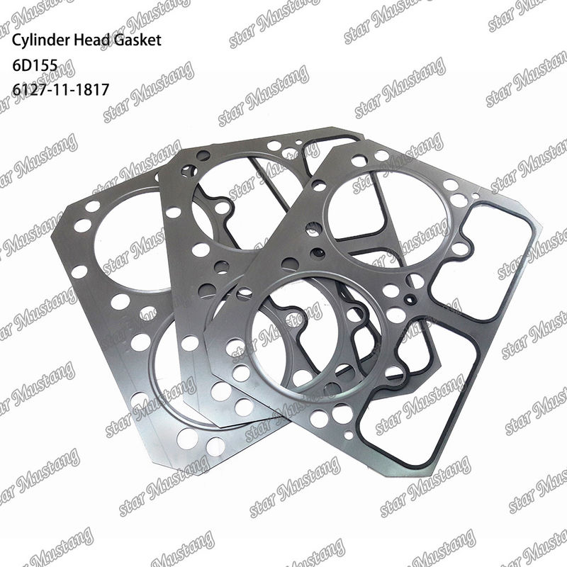 Guarnizione della testa del cilindro 6D155 Metallo 6127-11-1817 Per ricambi di motore KUMATSU