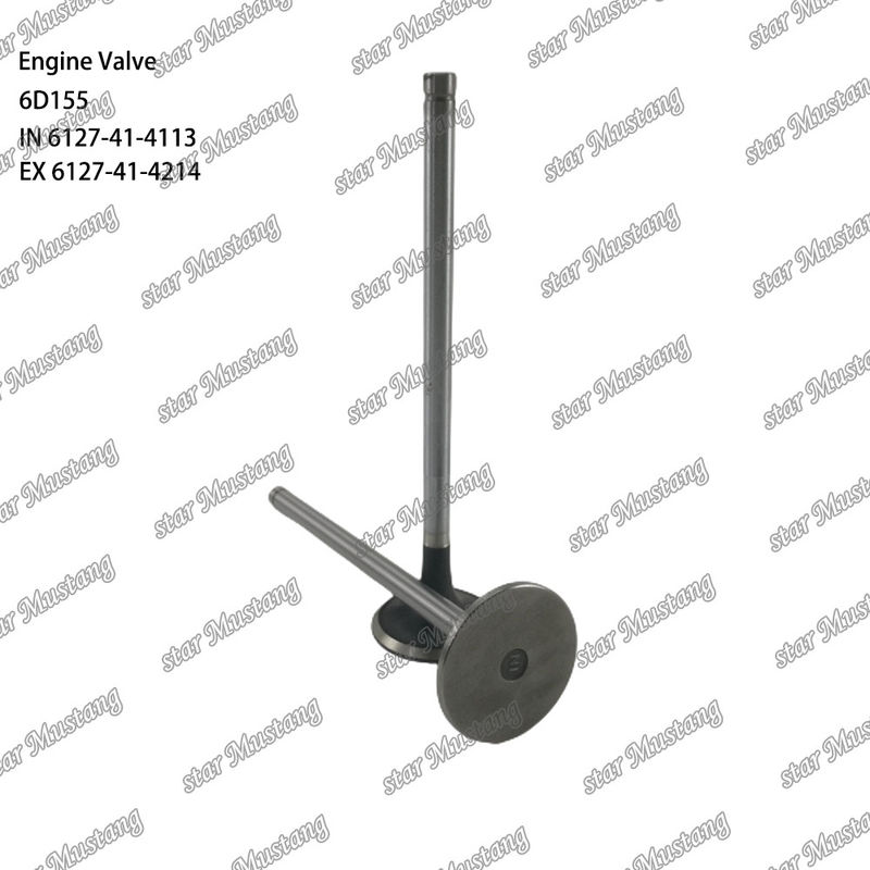 Valvola 6D155 IN 6127-41-4113 EX 6127-41-4214 Adatta per ricambi di motori Komatsu