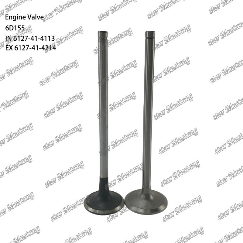 Valvola 6D155 IN 6127-41-4113 EX 6127-41-4214 Adatta per ricambi di motori Komatsu