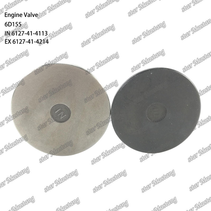 Valvola 6D155 IN 6127-41-4113 EX 6127-41-4214 Adatta per ricambi di motori Komatsu
