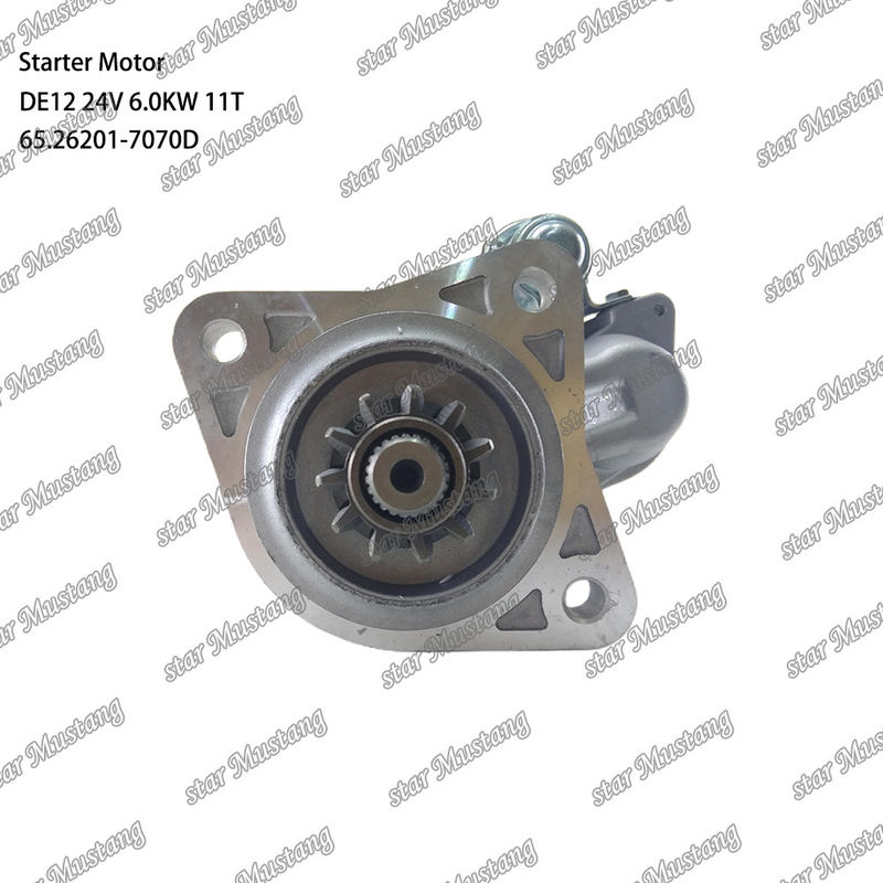DE12 Motore di avvio motore 24V 6.0KW 11T 65.26201-7070D Per DOOSAN DAEWOO Ricambi motore