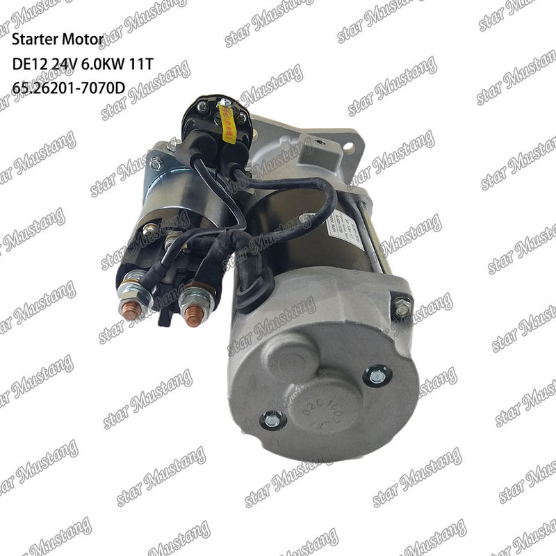 DE12 Motore di avvio motore 24V 6.0KW 11T 65.26201-7070D Per DOOSAN DAEWOO Ricambi motore