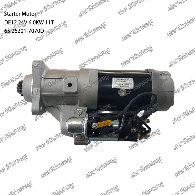 DE12 Motore di avvio motore 24V 6.0KW 11T 65.26201-7070D Per DOOSAN DAEWOO Ricambi motore