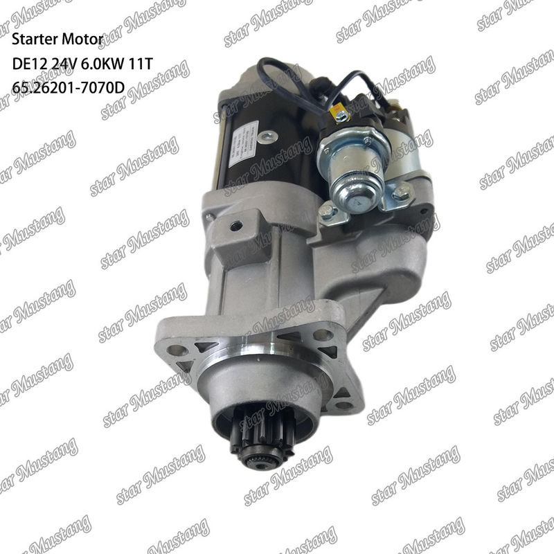 DE12 Motore di avvio motore 24V 6.0KW 11T 65.26201-7070D Per DOOSAN DAEWOO Ricambi motore