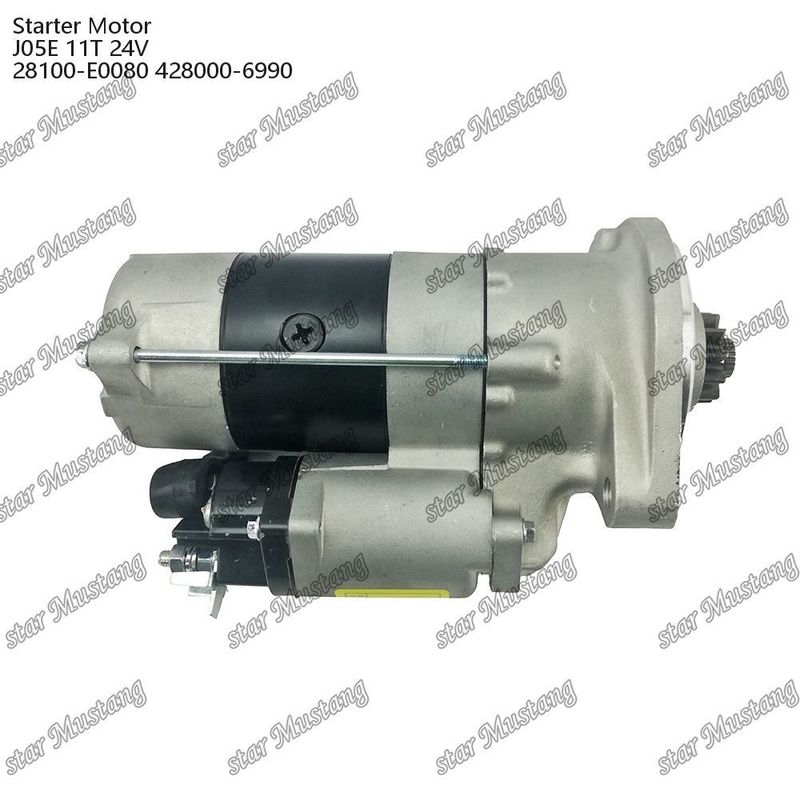 J05E Motore di avvio motore 11T 24V 28100-E0080 428000-6990 Per ricambi motore HINO