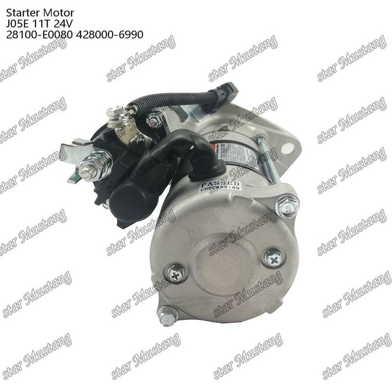 J05E Motore di avvio motore 11T 24V 28100-E0080 428000-6990 Per ricambi motore HINO