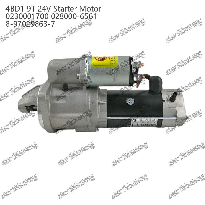 4BD1 Motore di avvio motore 24V 0230001700 028000-6561 8-97029863-7 Per ricambi motore ISUZU