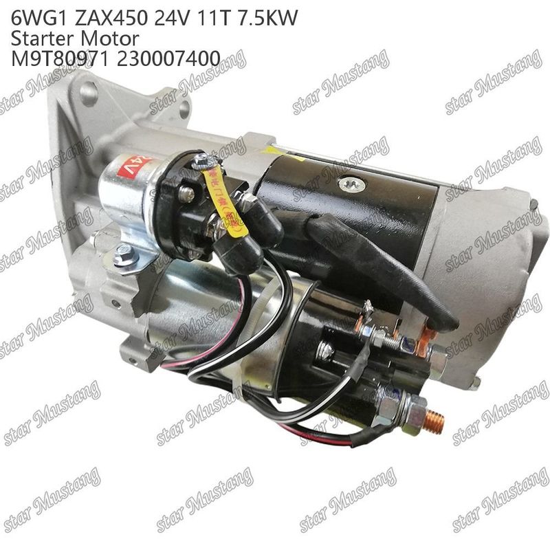 6WG1 ZAX450 Motore di avvio motore 24V 11T 7,5 kW DI tipo M9T80971 230007400 Per ricambi motore ISUZU