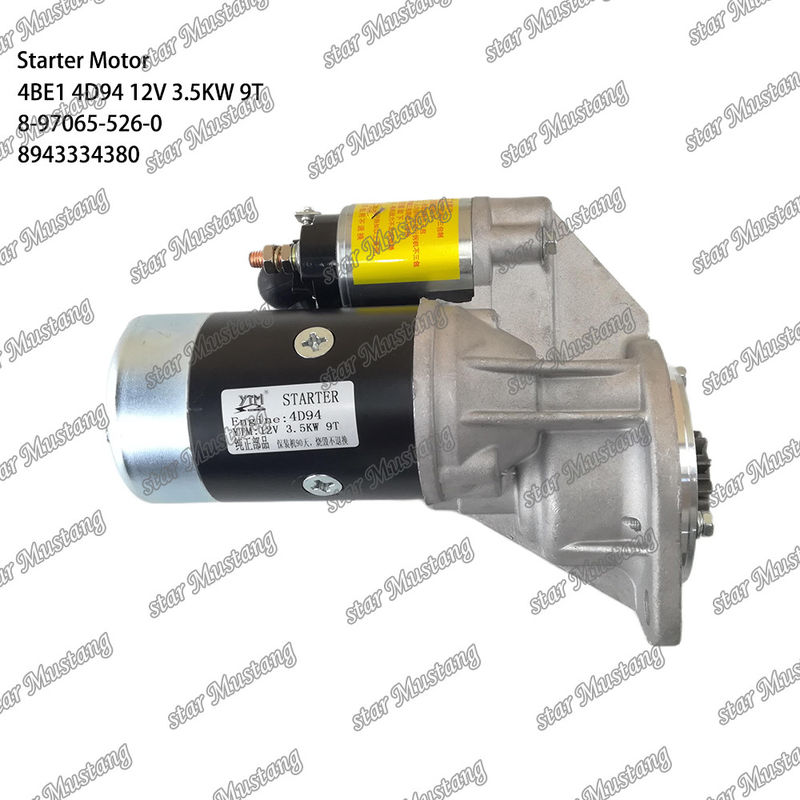 Motore di avvio 4BE1 4D94 12V 9T 8-97065-526-0 8943334380 Adatto per parti di motori Komatsu