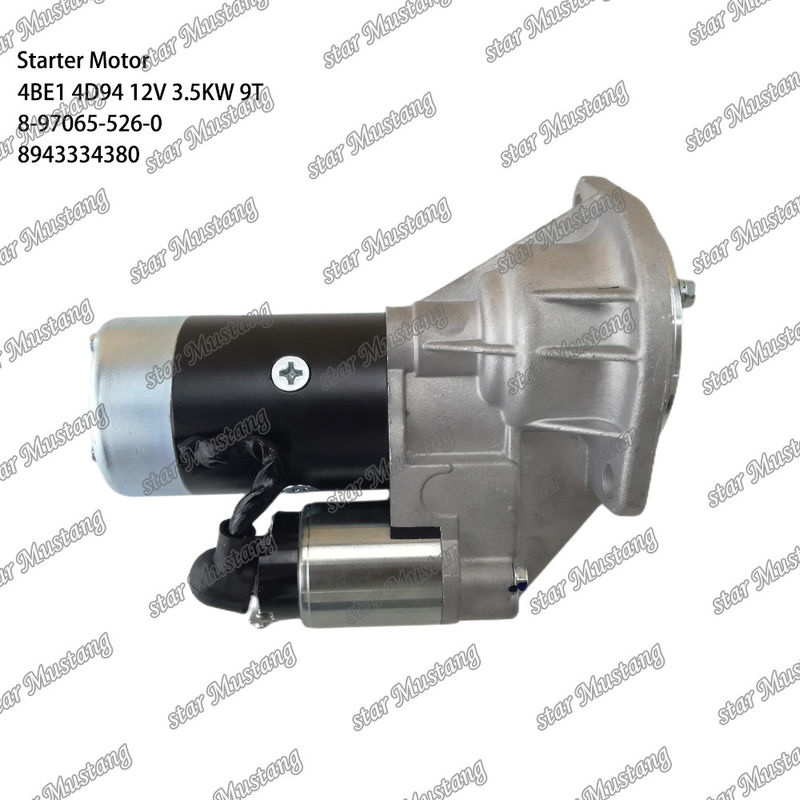 Motore di avvio 4BE1 4D94 12V 9T 8-97065-526-0 8943334380 Adatto per parti di motori Komatsu