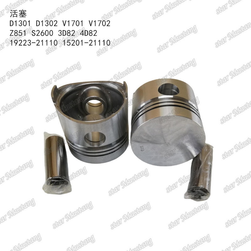 Piston D1301 D1302 V1701 V1702 Z851 S2600 3D82 4D82 19223-21110 15201-21110 Adatto per parti di motore KUBOTA