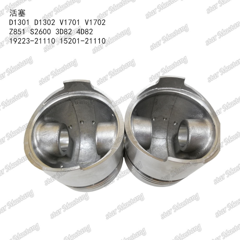 Piston D1301 D1302 V1701 V1702 Z851 S2600 3D82 4D82 19223-21110 15201-21110 Adatto per parti di motore KUBOTA